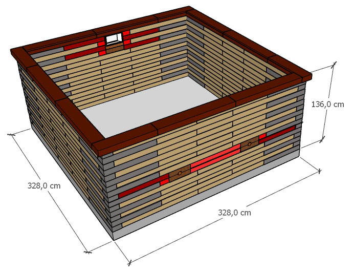 Pisciz 330 enterree, semi-enterree