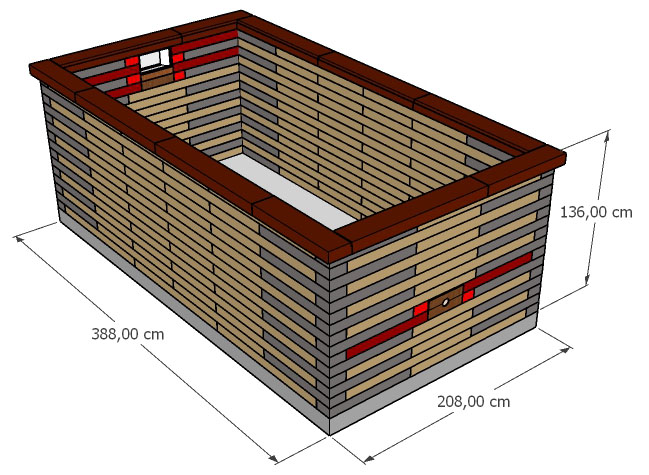 Pisciz N390S dimensions dalle pose enterrée