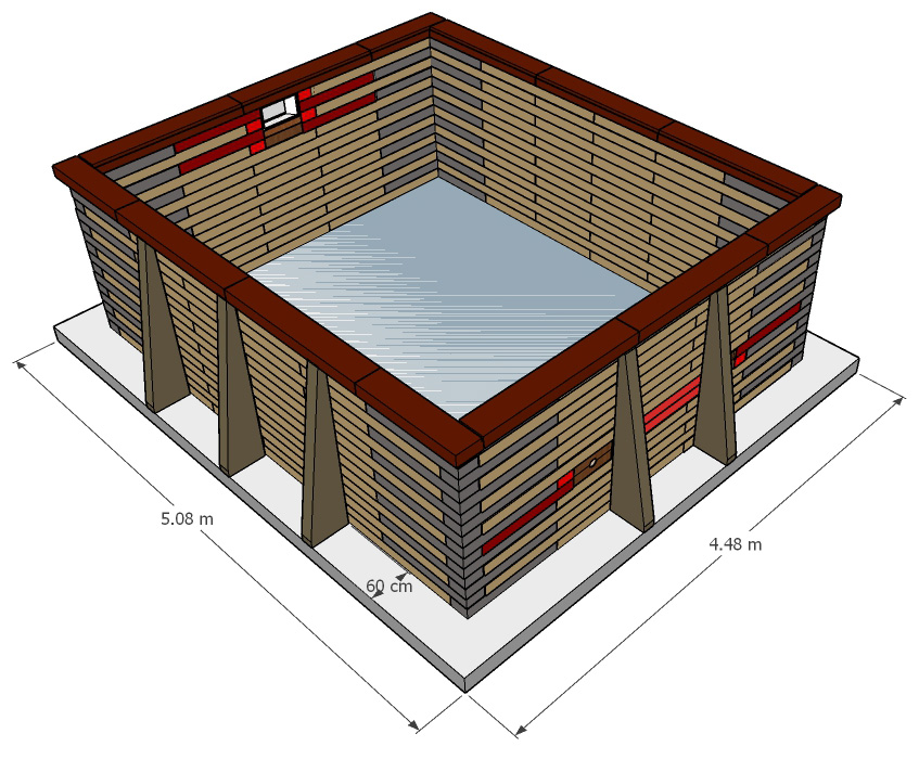 Pose 1/3 enterrée ou hors-sol