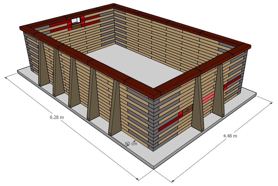 Pose 1/3 enterrée ou hors-sol