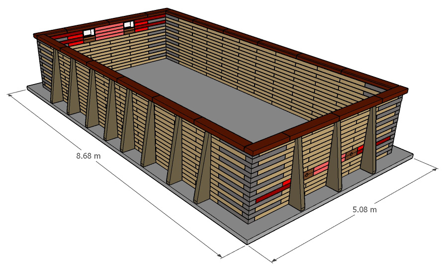 Pose 1/3 enterrée ou hors-sol