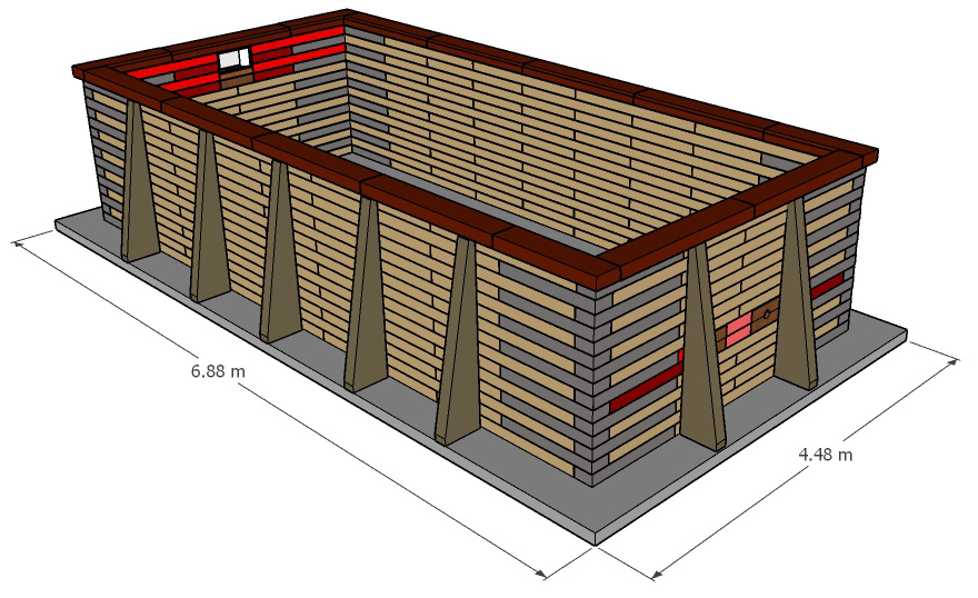 Pose 1/3 enterrée ou hors-sol